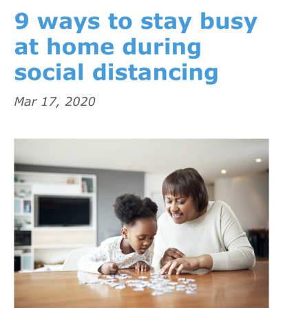 9 Ways to Stay Busy at Home During Social Distancing